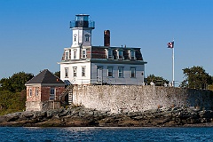 Rose Island Lighthouse in Newport Harbor